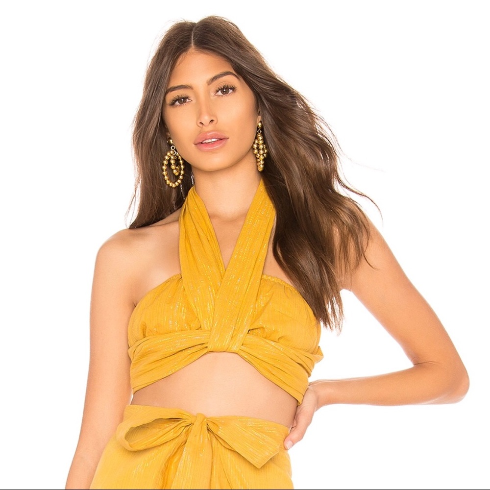 Nwt hot yellow crop top